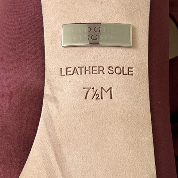 Badgley Mischa Mishka Plum Silk Satin Peep Toe Bow Platform Heel Size 7.5 - Picture 9 of 9